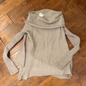 PPLA Taupe Cowl Neck Sweater